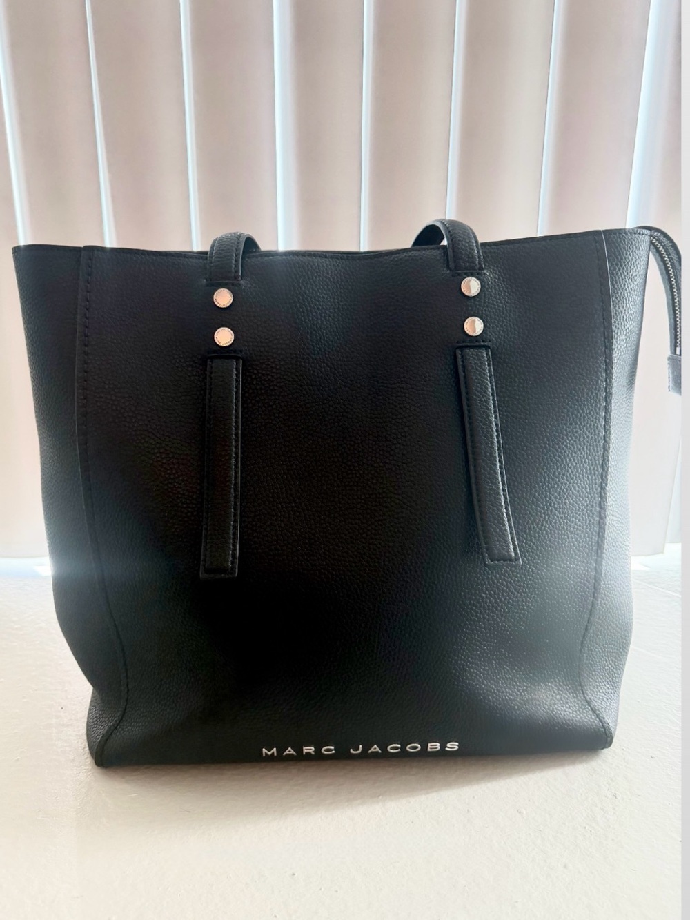 Marc Jacobs Black Leather Work Tote Bag